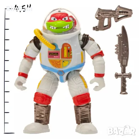 Оригинална eкшън фигурка Костенурките Нинджа TMNT Mutant Mayhem - Astronaut Raph, снимка 3 - Фигурки - 48060594