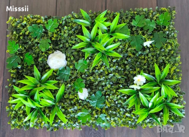 Пано със зеленина за стена, размер 40/60 см, снимка 5 - Декорация за дома - 50674295