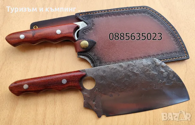 Масивен сатър c кожена кания / 2 модела /, снимка 13 - Ножове - 49238557