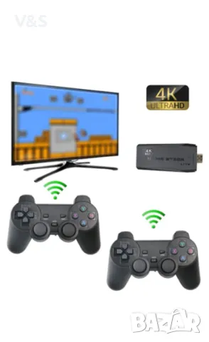 Конзола Стик ретро игра с над 20000 вградени игри, 2 безжични контролери, HDMI, снимка 2 - Други игри и конзоли - 48905780