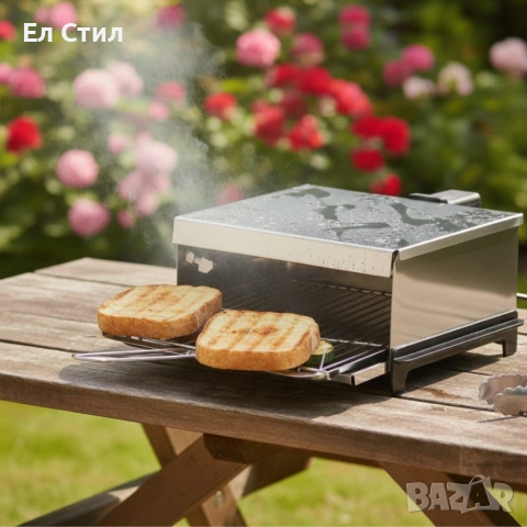 Бездимна електрическа скара OV51015P – 1200W мощност, незалепващо покритие, снимка 5 - Скари - 53574268