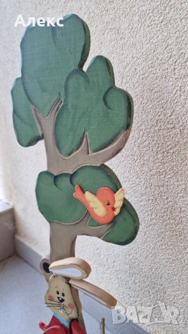 Голяма дървена декорация, ръчно изработена- 59см, снимка 5 - Колекции - 41352242