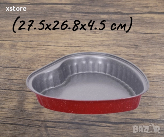 Форма за кекс Сърце, Мраморно незалепващо покритие, снимка 3 - Други - 52794236