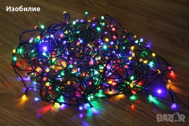 Коледни лампички Кристал с удължител  10 метра , 100 лампи, снимка 7 - Декорация за дома - 52335282