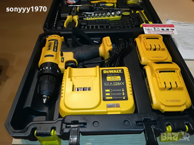 DEWALT LI-ION 24V+CHARGER+BATTERY PACK X2 3103222017, снимка 4 - Куфари с инструменти - 36300039
