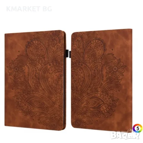 Amazon Kindle Parperwhite 6 2022 Peacock Embossed Pattern Кожен Калъф и Стилус, снимка 5 - Калъфи, кейсове - 48271810