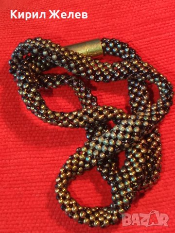 ВЕЧЕРНО ШИКОЗНО с МЕТАЛЕН ОБКОВ АРТ НУВО СТИЛ КОЛИЕ с МАГНИТНА ЗАКОПЧАЛКА 70591, снимка 3 - Колиета, медальони, синджири - 35309549