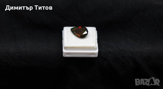 3.46кт Натурален Черен Опал, снимка 5 - Колиета, медальони, синджири - 53738150