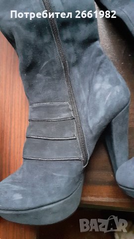 Нови сини велурени ботуши