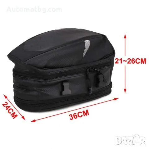 Мото чанта Automat, Водоустойчива, 36x24x26см, Черен, снимка 4 - Аксесоари и консумативи - 49424655