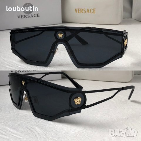 Versace 2023 дамски мъжки слънчеви очила маска черни кафяви прочрачни, снимка 7 - Слънчеви и диоптрични очила - 41626381