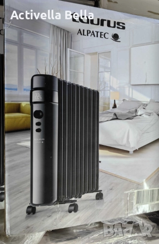 Маслен радиатор Taurus Agadir Malbork 1500W/2500W– мощно отопление с ECO режим, програмируем таймер , снимка 9 - Радиатори - 52590270