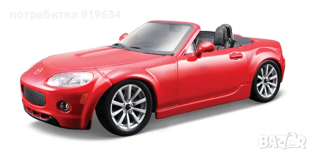 Продавам метална количка Mazda MX-5 Мазда МХ-5 в мащаб 1:24, снимка 9 - Колекции - 20188850
