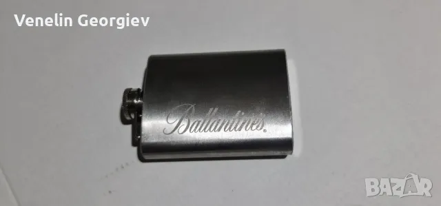 Малка джобна стоманена бутилка, за алкохол ,,Ballantine's" 4 oz/120мг., снимка 13 - Чаши - 47973906