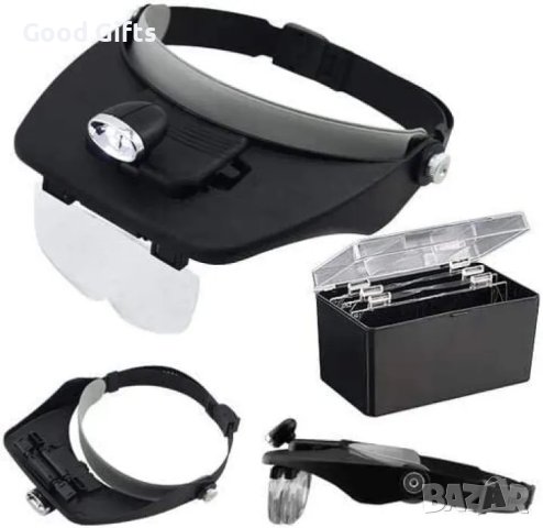 LED РАБОТНА ЛУПА ЗА ГЛАВА С ФЕНЕР ОСВЕТЛЕНИЕ, снимка 3 - Други стоки за дома - 40676349