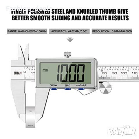 Нов Професионален Цифров Електронен дебеломер 0-150мм, 0-6инча Майстор , снимка 7 - Други стоки за дома - 41801867