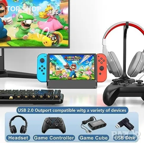 Нов 6 в 1 Докинг Станция за Nintendo Switch - HDMI, USB, снимка 2 - Nintendo конзоли - 49498067