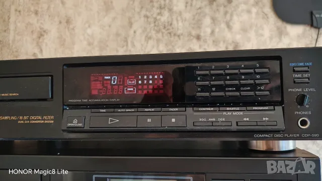 Компакт диск плеър Sony CDR-590 с два реални 16 битови R-2R Burr-Brown PCM56P DAC-а ., снимка 2 - Аудиосистеми - 55863687