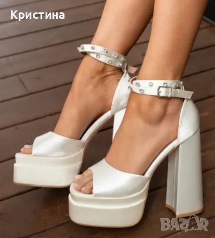 Сандали на ток-бели, снимка 14 - Сандали - 50386494