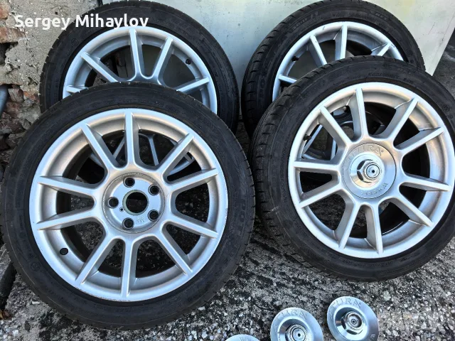 5х114.3 17" с нови гуми 245 40 18 Bridgestone potenza S001 run flat, снимка 4 - Гуми и джанти - 55984496