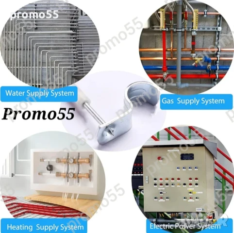 Професионални Кръгли Стоманени Пирони със Заряд и Скоби за Тръби и Кабели, снимка 7 - Други инструменти - 50639731