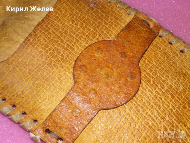 СТАР СТИЛНО ОРНАМЕНТИРАН КОЖЕН КАЛЪФ За ОЧИЛА ЕСТЕСТВЕНА КОЖА РЪЧНА АРТ ИЗРАБОТКА 42900, снимка 9 - Други ценни предмети - 44307417