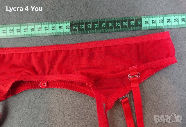 Червен тюлен колан за жартиери M/L размер, снимка 6 - Бельо - 39623182