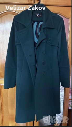 Дамско зимно палто Junona-размер 42,тъмнозелено,с колан.