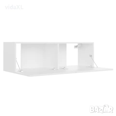 vidaXL ТВ шкаф, бял, 100x30x30 см, инженерно дърво, снимка 5 - Шкафове - 56147761
