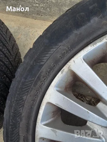 Алуминиеви джанти 15 цола с гуми 185/55 R15 – комплект 4 броя, снимка 6 - Гуми и джанти - 55961607