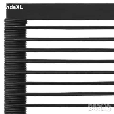 vidaXL Градински лаундж комплект от 7 части, черно и сиво, полиратан, снимка 6 - Градински мебели, декорация  - 56146707