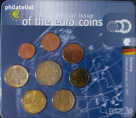 Германия 2002 F - Евро сет - комплектна серия от 1 цент до 2 евро