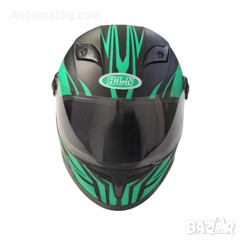 Детска каска Automat, Пистова, Черен със зелен, Мат , снимка 3 - Аксесоари и консумативи - 49486411