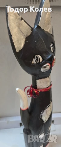 Котка дървена ръчна изработка. , снимка 4 - Декорация за дома - 50524086