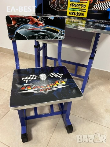 🎨 Детски комплект бюро + стол – регулируем, с образователни аксесоари и забавен дизайн! 🎨, снимка 4 - Мебели за детската стая - 51423899