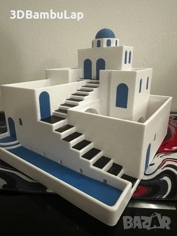 3D принтирана мини градина - Santorini Stair Garden Planter, снимка 4 - Декорация за дома - 53650776