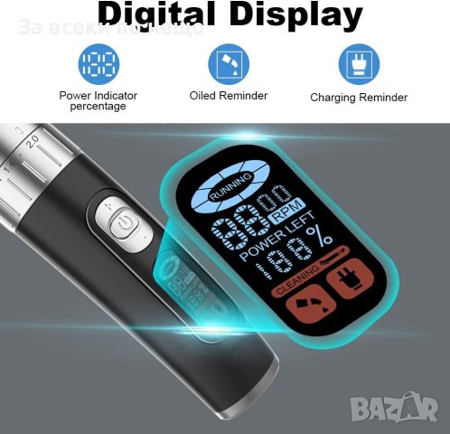 Машинкa за подстригване VGR, безжичен акумулаторен тример за коса с LED дисплей, модел V-069, снимка 3 - Други инструменти - 42292158