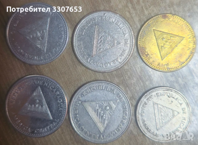 монети Никарагуа 6бр , снимка 2 - Нумизматика и бонистика - 50945262
