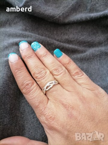 Нежен сребърен пръстен - модел R110, снимка 4 - Пръстени - 41304857