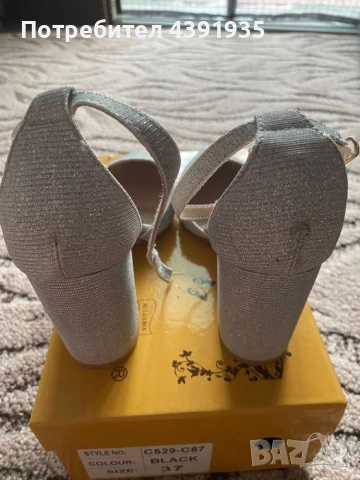 Обувки на висок той, снимка 3 - Дамски обувки на ток - 51235498