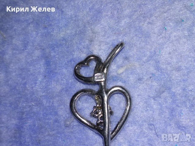 НЕЖЕН СКЪПОЦЕНЕН СРЕБЪРЕН АРТ МЕДАЛЬОН СРЕБРО 925 ИТАЛИЯ с БЯЛА ПОЗЛАТА и ИСКРЯЩИ ЦИРКОНИ 38229, снимка 6 - Колиета, медальони, синджири - 40950052