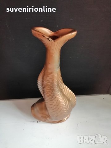 Керамична статуетка риба вазичка, снимка 2 - Статуетки - 40206872