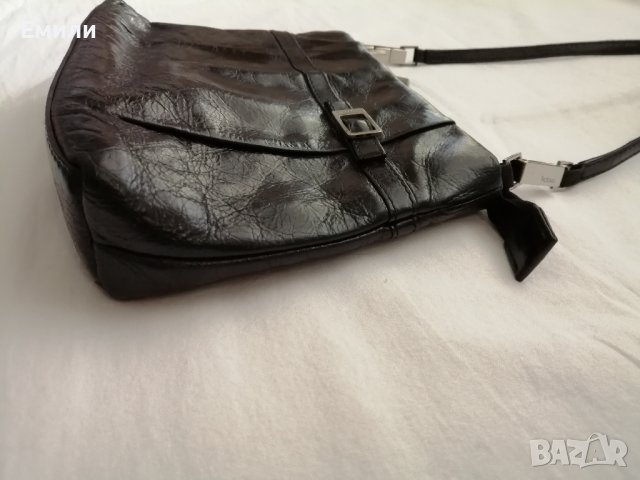 Подарък при поръчка над 25 лв - belsac дамска кожена чанта за рамо в черен цвят, снимка 6 - Чанти - 44340663