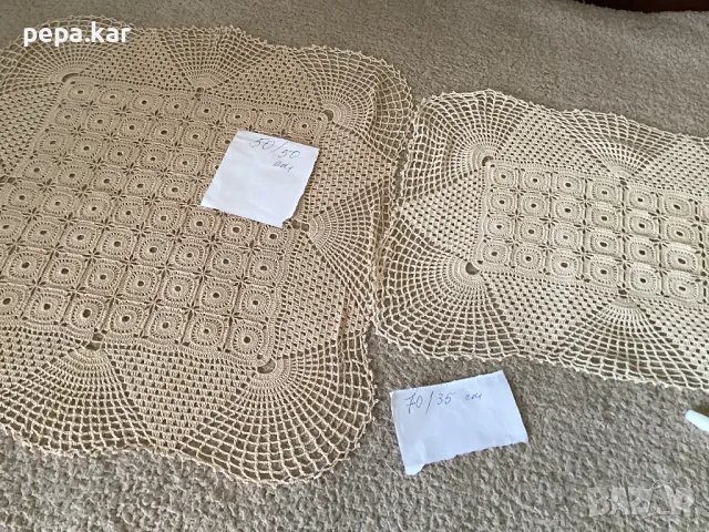 Тишлайфер и каре,плетени на кука, снимка 5 - Декорация за дома - 47480839