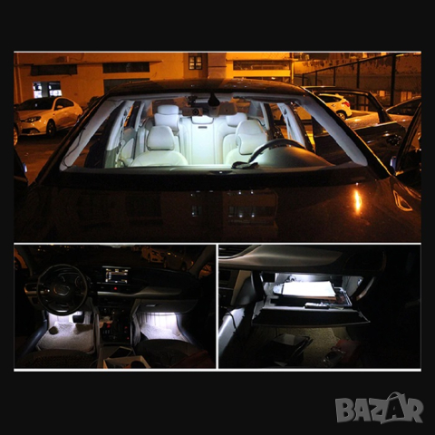 LED крушки CANBUS за интериор плафон багажник жабка 