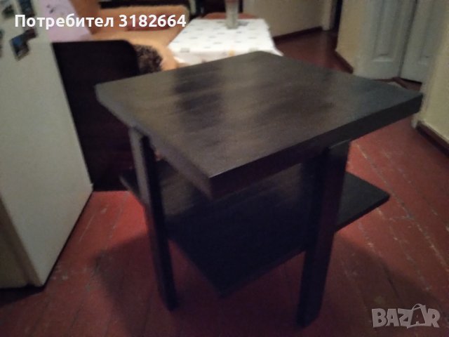 Стабилна дървена маса 60×60×60 см., снимка 3 - Маси - 41447980