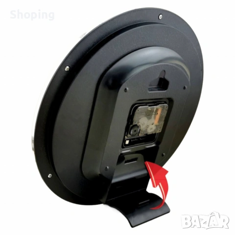 Светещ безшумен часовник за стена или маса, 26 см, снимка 3 - Стенни часовници - 53169029