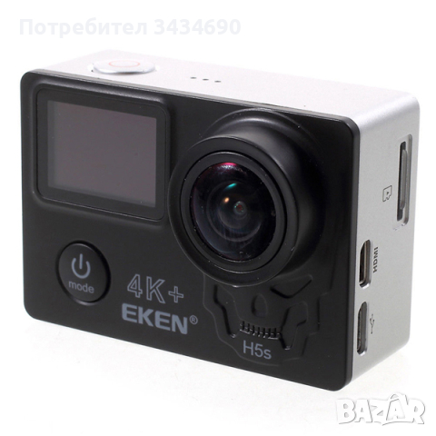 Екшън камера EKEN H5s Plus 4K с WIFI водоустойчива 30 метра 170 градуса / SPK040 /, снимка 7 - Камери - 44512955