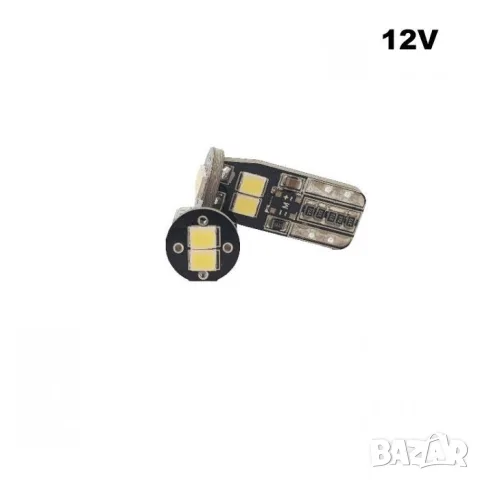 LED крушки T10 12V 6000K 6 SMD 2 броя