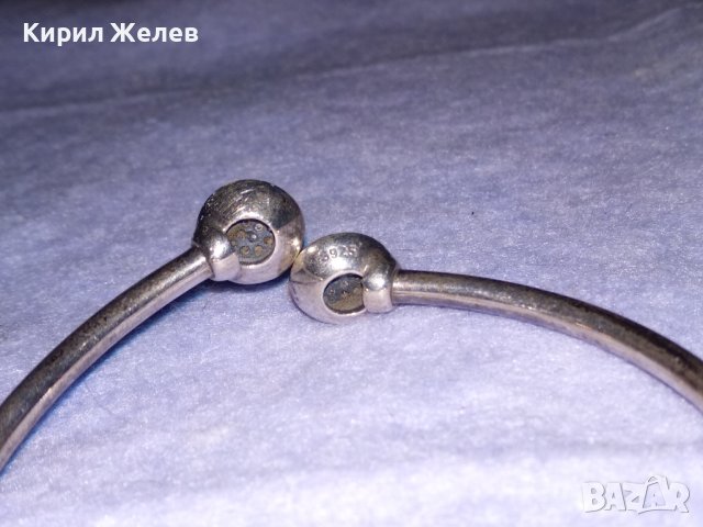 PANDORA ИЗЯЩНА СКЪПОЦЕННА ОТВАРЯЩА се СРЕБЪРНА ГРИВНА СРЕБРО S925 сЮВЕЛИРНО ФАСЕТИРАНИ ЦИРКОНИ 38747, снимка 6 - Гривни - 41741079